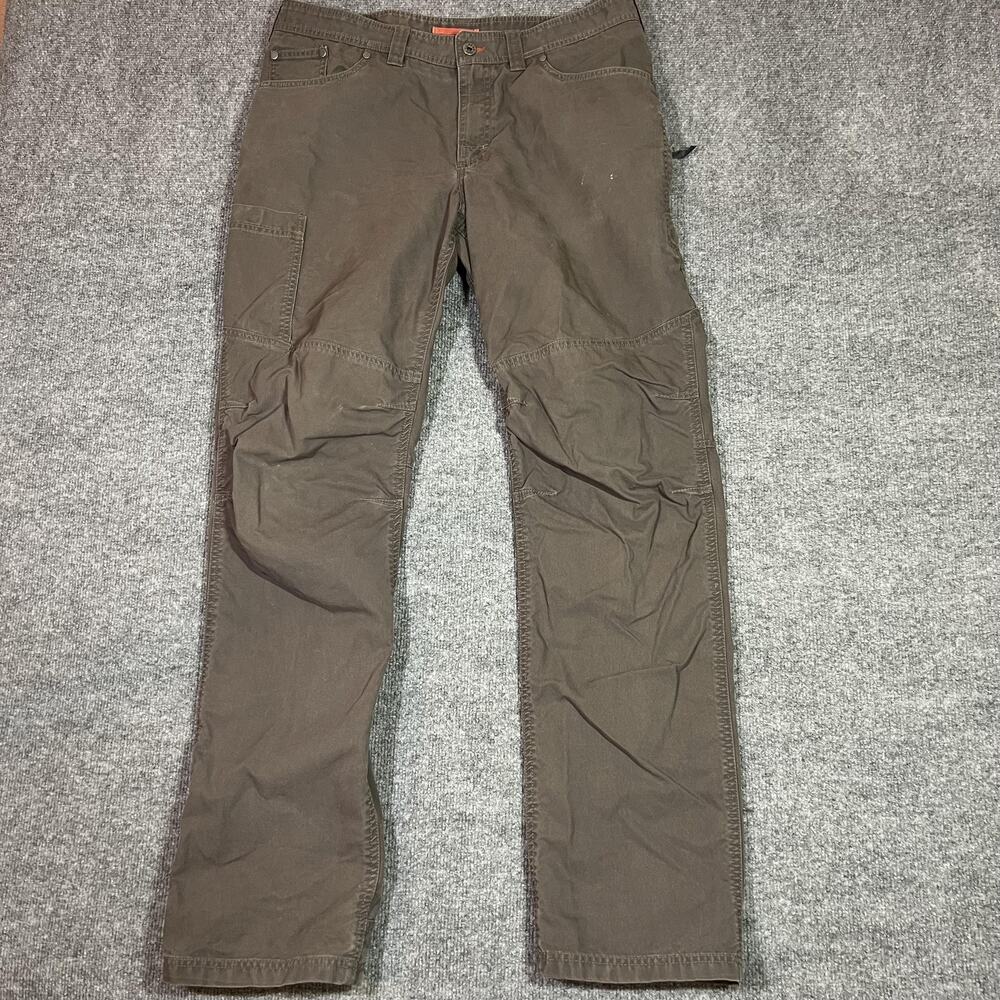 L.L. Bean Riverton Pants Mens 36x34 Brown Canvas Outdoor Hiking Cargo Workwear